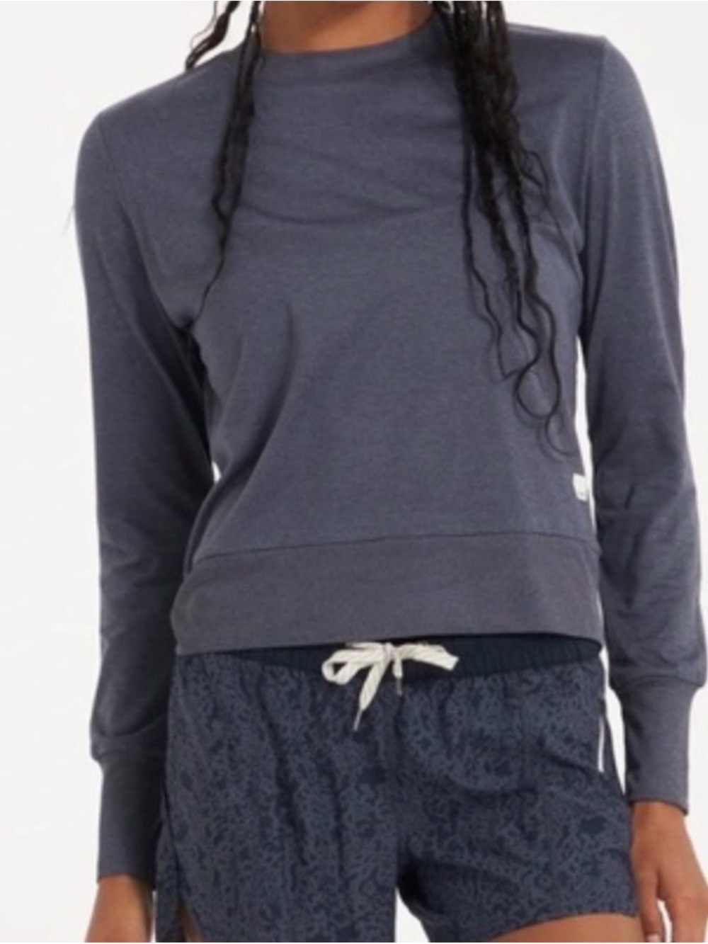 Vuori Long Sleeve Daydream Crew, Navy Heather